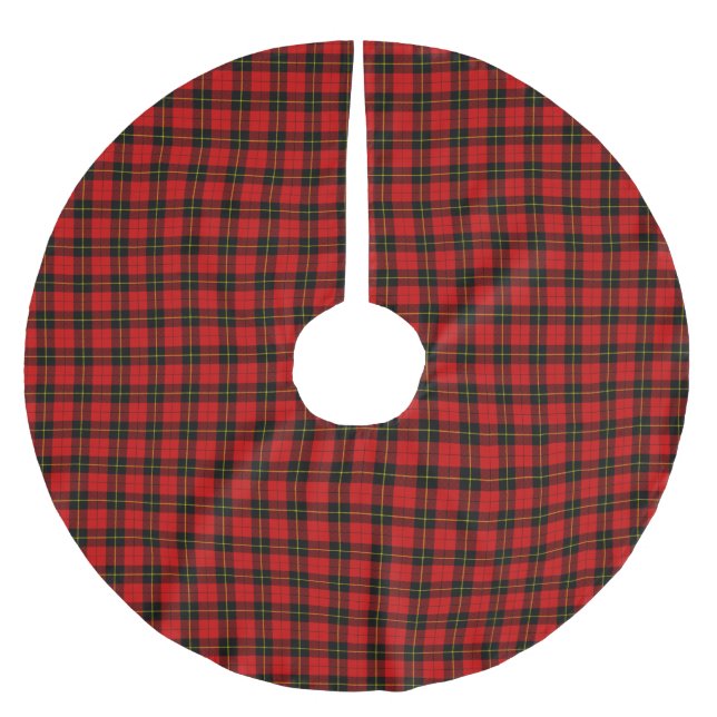 Saia Para Árvore De Natal De Poliéster Clan Wallace Tartan (Frente)