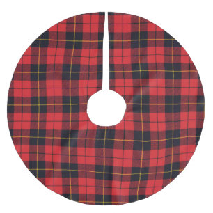 Saia Para Árvore De Natal De Poliéster Clan Wallace Tartan tradicional escocês
