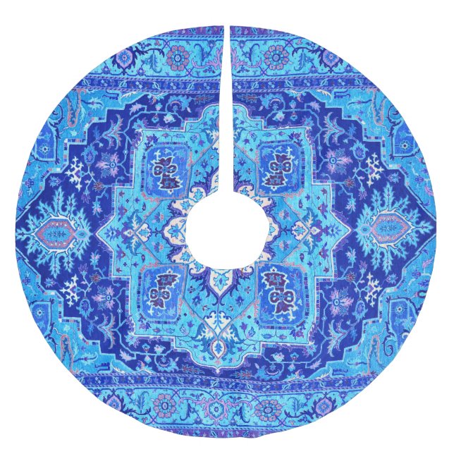 Saia Para Árvore De Natal De Poliéster CLASSIC PERSIAN RUG - Azul (Frente)