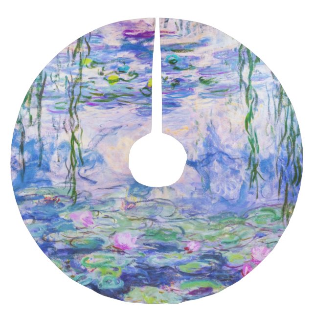 Saia Para Árvore De Natal De Poliéster Claude Monet - Lírios/Ninfas 1919 (Frente)