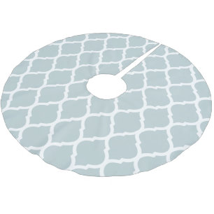 Saia Para Árvore De Natal De Poliéster Cloud Blue Quatrefoil