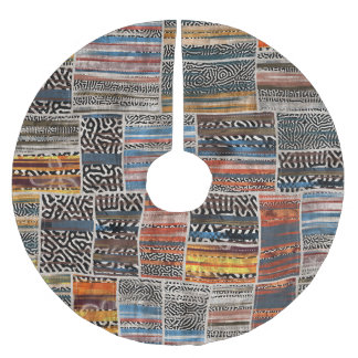 Saia Para Árvore De Natal De Poliéster Colagem de patch: Extravaganza de padrão quilo