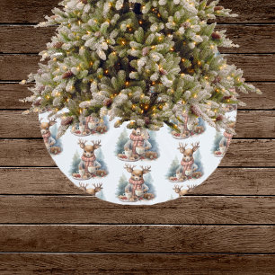Saia Para Árvore De Natal De Poliéster Coloração aquosa da árvore natal vintage russa