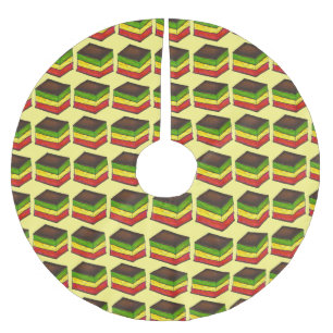 Saia Para Árvore De Natal De Poliéster Comida Italiana Arco-Íris Tricolor Sete Cookies de