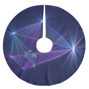 Saia Para Árvore De Natal De Poliéster Constelação, Abstrato Fantasy Arte Fractal