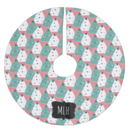 Saia Para Árvore De Natal De Poliéster Cookies Gritos de Natal Iniciais da Família Dot Sp