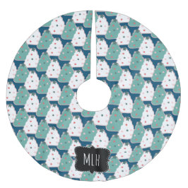 Saia Para Árvore De Natal De Poliéster Cookies Gritos de Natal Iniciais da Família Dot Sp