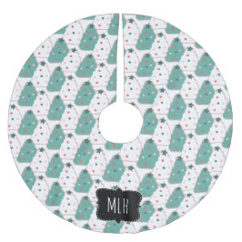 Saia Para Árvore De Natal De Poliéster Cookies Gritos de Natal Iniciais da Família Dot Sp