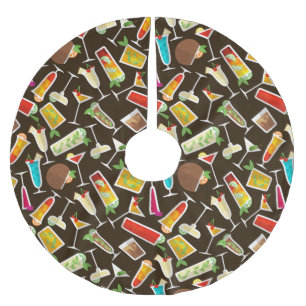 Saia Para Árvore De Natal De Poliéster Coquetel padrão e bebida comprida, bar