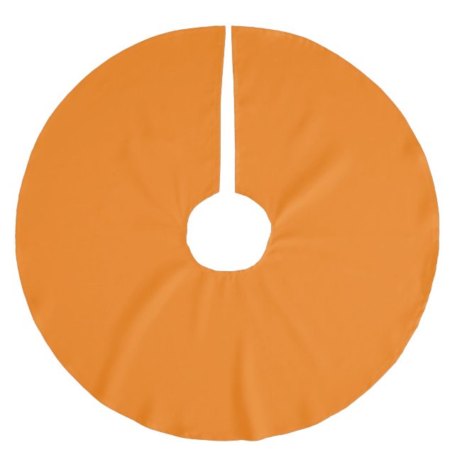 Saia Para Árvore De Natal De Poliéster Cor de Laranja (Frente)