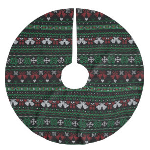Saia Para Árvore De Natal De Poliéster Cores de fundo personalizáveis Minhas cintas de fo