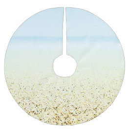 Saia Para Árvore De Natal De Poliéster Costeira de Areia e Calmaria