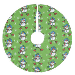 Saia Para Árvore De Natal De Poliéster Cowboy Snowman