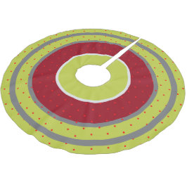 Saia Para Árvore De Natal De Poliéster Cranberry Lima Pontilhada