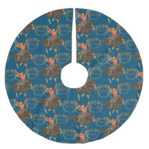 Criança De Cowboy No Cavalo Com Cabras Feliz Natal