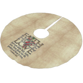 Saia Para Árvore De Natal De Poliéster Cristão elegante da escritura da bíblia do amor da