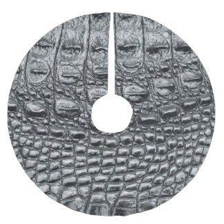 Saia Para Árvore De Natal De Poliéster Crocodilo Noir: Preto Couro Mito