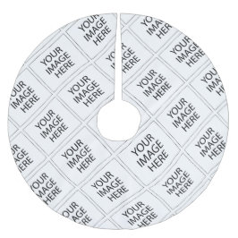 Saia Para Árvore De Natal De Poliéster #CustomImageLogoÁrvoreSaias