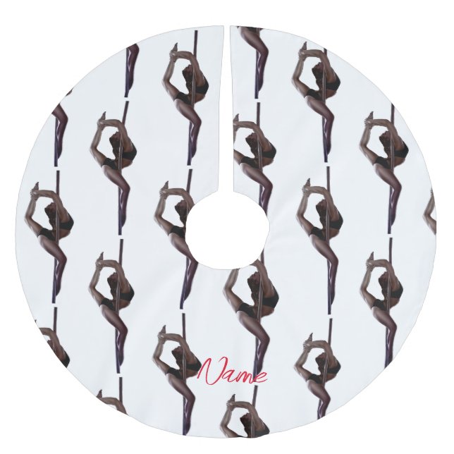 Saia Para Árvore De Natal De Poliéster Dançarina fêmea Thunder_Cove (Frente)