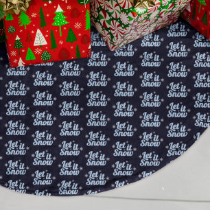 Saia Para Árvore De Natal De Poliéster Deixe Nevar