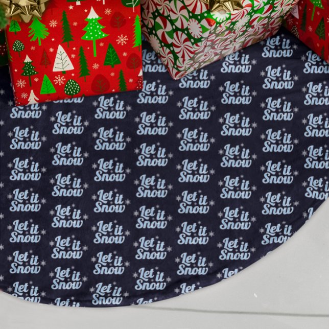 Saia Para Árvore De Natal De Poliéster Deixe Nevar (Criador carregado)
