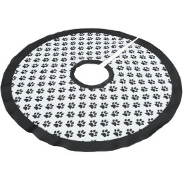 Saia Para Árvore De Natal De Poliéster Descartar qualquer pata de gato/cão preto com bord