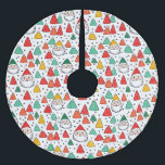 Saia Para Árvore De Natal De Poliéster Desenhos Festivos Santas e Colírio<br><div class="desc">Transforme sua árvore de Natal em uma obra-prima festiva com nossa saia-de-árvore Festiva Santas e Gumdrops. Os desenhos lúdicos e simples e infantis de Papai Noel em tons vermelhos, amarelos e verdes trazem um toque de inocência e alegria para o seu decoro de férias. O contorno negro adiciona um talento...</div>