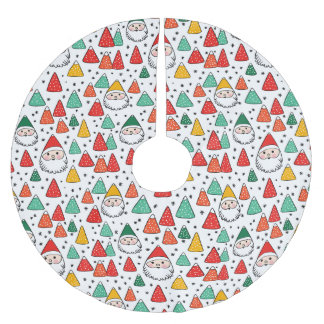 Saia Para Árvore De Natal De Poliéster Desenhos Festivos Santas e Colírio