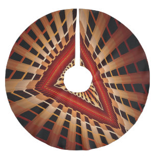 Saia Para Árvore De Natal De Poliéster design de Gráfico Frágil Moderno de Rede Fantástic