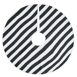 Saia Para Árvore De Natal De Poliéster Design de Listra Monocromática