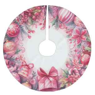 Saia Para Árvore De Natal De Poliéster Design de Natal em Watercolor