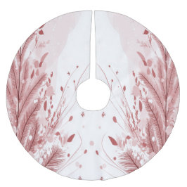 Saia Para Árvore De Natal De Poliéster Desorte de Neve Vermelha de Pinheiro de Natal Boni