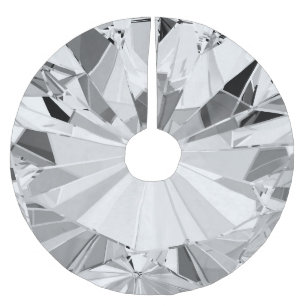 Saia Para Árvore De Natal De Poliéster Diamante Realista: Fechamento de Textura 3D