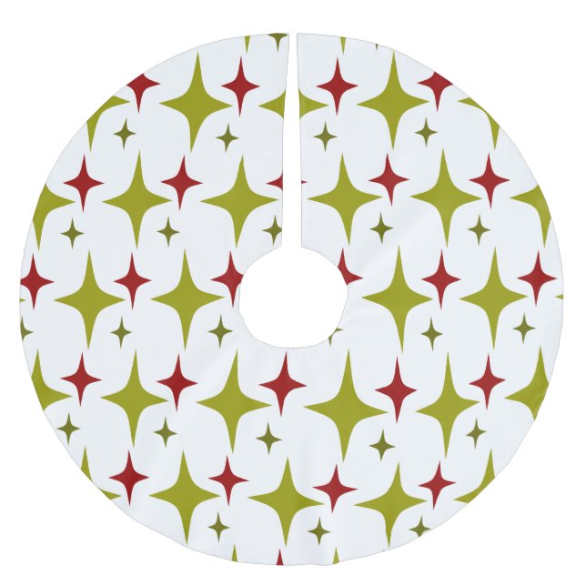 Saia Para Árvore De Natal De Poliéster Diamond Stars (Frente)