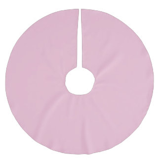 Saia Para Árvore De Natal De Poliéster Dica de Cor Pastel Rosa Cereja Sólido