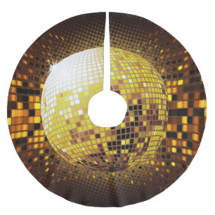 Saia Para Árvore De Natal De Poliéster Disco do Partido: Luzes brilhantes Vintage.