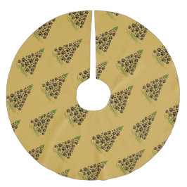 Saia Para Árvore De Natal De Poliéster Dog Lover Paw Print Christmas Tree 6