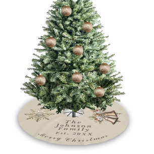 Saia Para Árvore De Natal De Poliéster Dourado antigo Natal de Merry tradicional