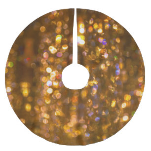 Saia Para Árvore De Natal De Poliéster Dourado Natal: Fundo Abstrato de desfocado