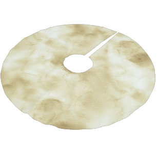 Saia Para Árvore De Natal De Poliéster Dourado Ombre Watercolor