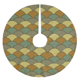 Saia Para Árvore De Natal De Poliéster Dragon Scales, Fans, Waves, Seigaiha, Camouflage