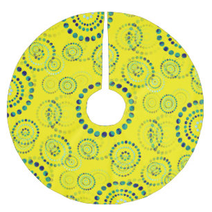 Saia Para Árvore De Natal De Poliéster Dts Circle Power Flowers II + seu backgr. & ideia