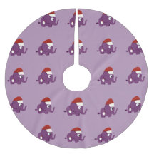 Elefante roxo bonito do papai noel