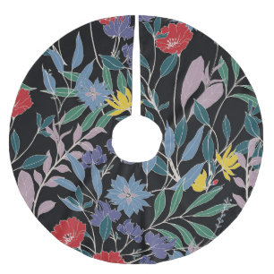 Saia Para Árvore De Natal De Poliéster Elegância Floral: Fundo da Vintage do Abstrato