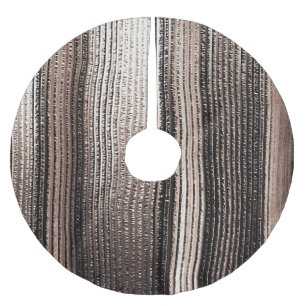 Saia Para Árvore De Natal De Poliéster Elegante Dourado Metal: Renderização Luxuosa 3D