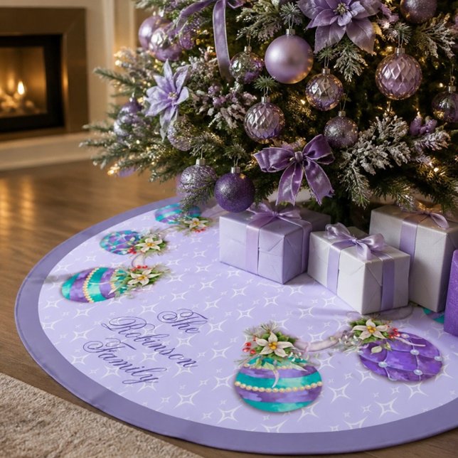 Saia Para Árvore De Natal De Poliéster Enfeites de Natal | Lavanda  (Criador carregado)