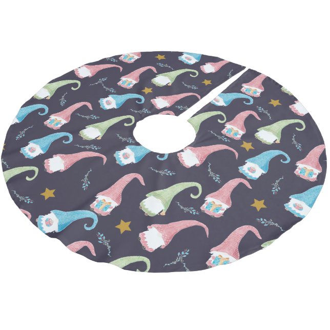 Saia Para Árvore De Natal De Poliéster Escoamento moderno dos gnomos (Inclinado)