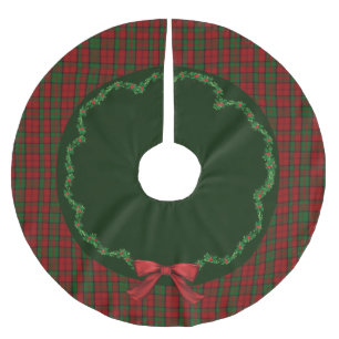 Saia Para Árvore De Natal De Poliéster Escocesa Elegante Xadrez Dunbar