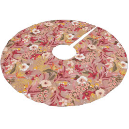 Saia Para Árvore De Natal De Poliéster Espetacular Vintage Floral
