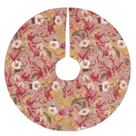 Saia Para Árvore De Natal De Poliéster Espetacular Vintage Floral